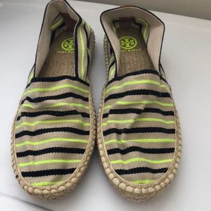 Striped Tory Burch espadrille